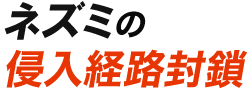 ネズミの侵入経路封鎖